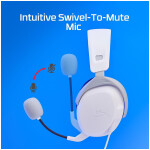 HyperX CloudX Stinger II for Playstation Over Ear Gaming Headset με σύνδεση 3.5mm Λευκό