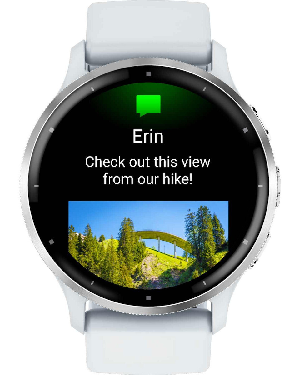 Garmin Venu 3 Stainless Steel 45mm Αδιάβροχο Smartwatch με Παλμογράφο Silver Stainless Steel Bezel with Whitestone Case and Silicone Band