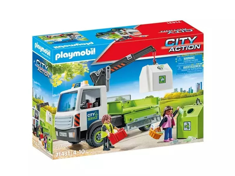 Playmobil City Action Όχημα Περισυλλογής Κάδων Ανακύκλωσης Γυαλιού για 4-10 ετών