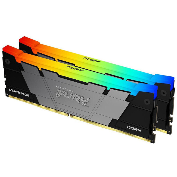 Kingston Fury Renegade Rgb DDR4 16GB RAM με 2x8GB Modules και Ταχύτητα 3200 για Desktop Κωδικός KF432C16RB2AK2/16