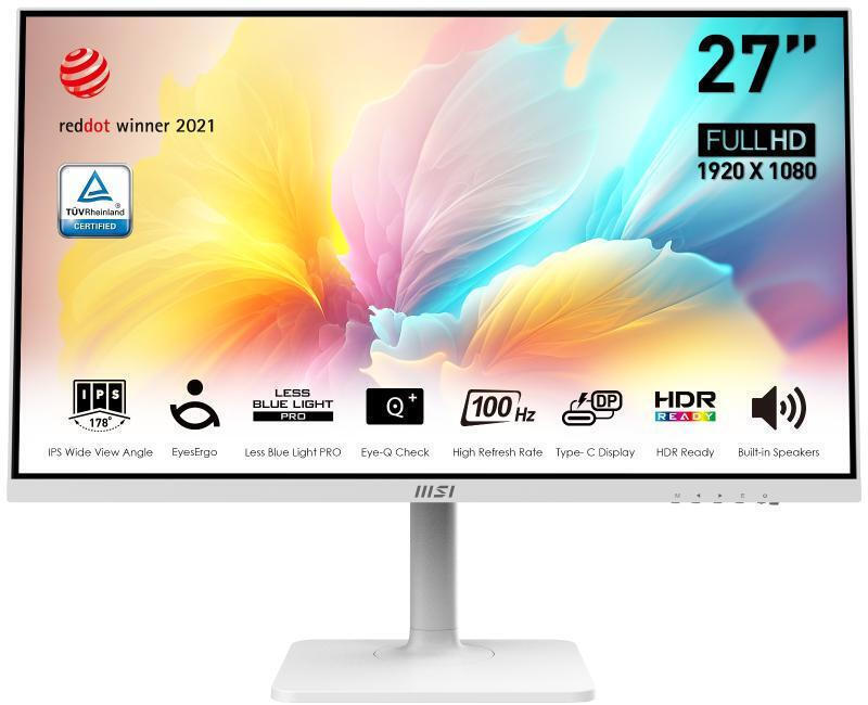 MSI Modern MD2712PW IPS Monitor 27 FHD 1920x1080 με Χρόνο Απόκρισης 4ms GTG