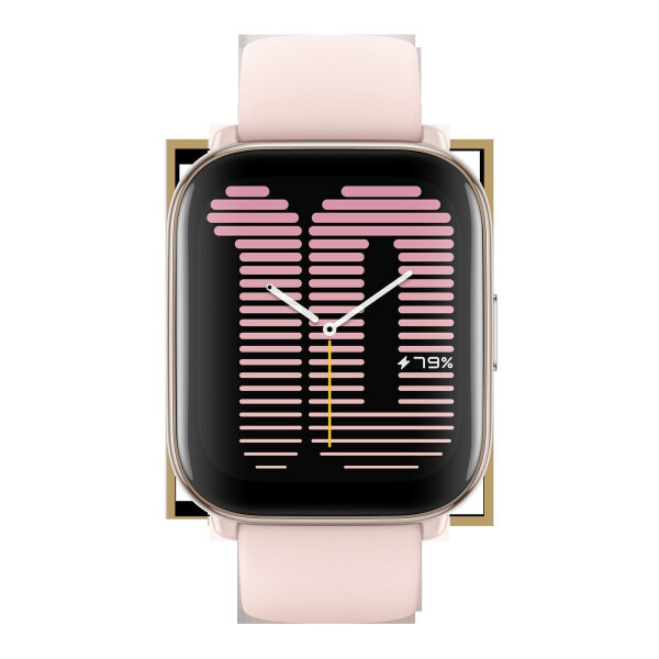 Amazfit Active Aluminium 42mm Αδιάβροχο Smartwatch με Παλμογράφο Petal Pink