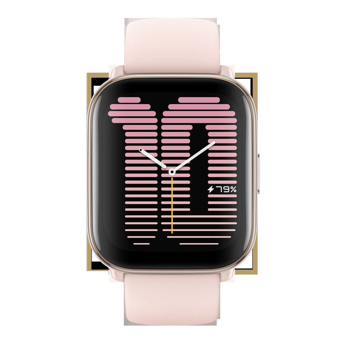Amazfit Active Aluminium 42mm Αδιάβροχο Smartwatch με Παλμογράφο Petal Pink
