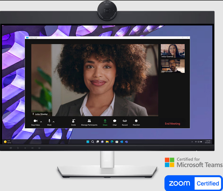 Dell P2424HEB Video Conferencing IPS Monitor 23.8 FHD 1920x1080 με Χρόνο Απόκρισης 8ms GTG