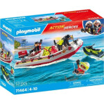 Playmobil Action Heroes Φουσκωτό Σκάφος Πυροσβεστικής Με Θαλάσσιο Scooter για 4-10 ετών