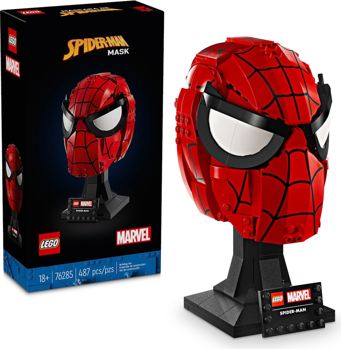 LEGO Spider-Man Spider-Mans Mask για 18 ετών Ετών 487τμχ Κωδικός 76285
