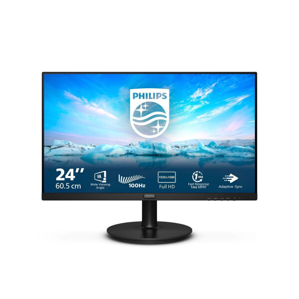 Philips V Line 241V8LAB VA Monitor 23.8 FHD 1920x1080 με Χρόνο Απόκρισης 4ms GTG