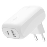 Belkin Φορτιστής Χωρίς Καλώδιο με Θύρα USB-A και Θύρα USB-C 42W Λευκός BOOST Charge