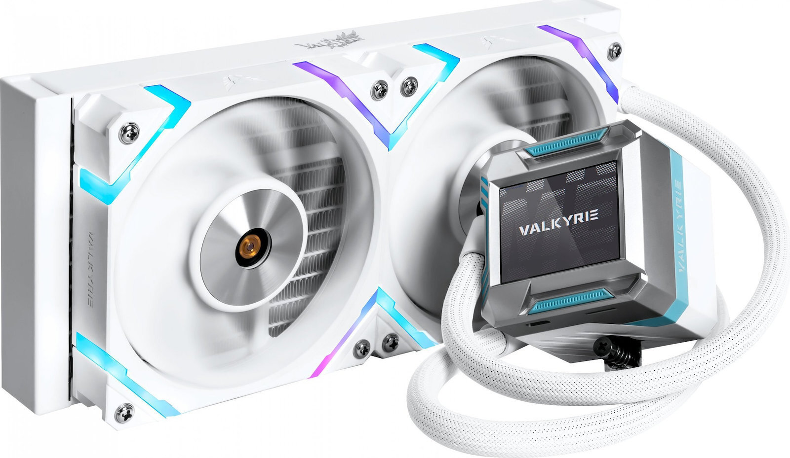 Valkyrie Syn 240 ARGB Υδρόψυξη Επεξεργαστή Διπλού Ανεμιστήρα 120mm για Socket AM4/AM5/1700/1200/115x Λευκή