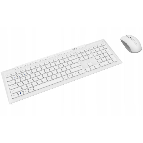 Rapoo 8210M Ασύρματο Bluetooth Σετ Πληκτρολόγιο Ποντίκι International English Λευκό