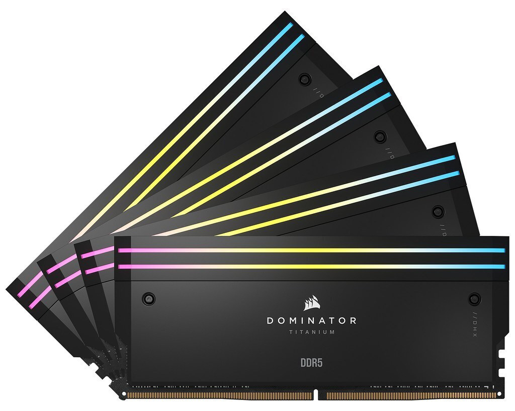 Corsair Dominator Titanium RGB XMP DDR5 64GB RAM με 4x16GB Modules και Ταχύτητα 6400 για Desktop Κωδικός CMP64GX5M4B6400C32