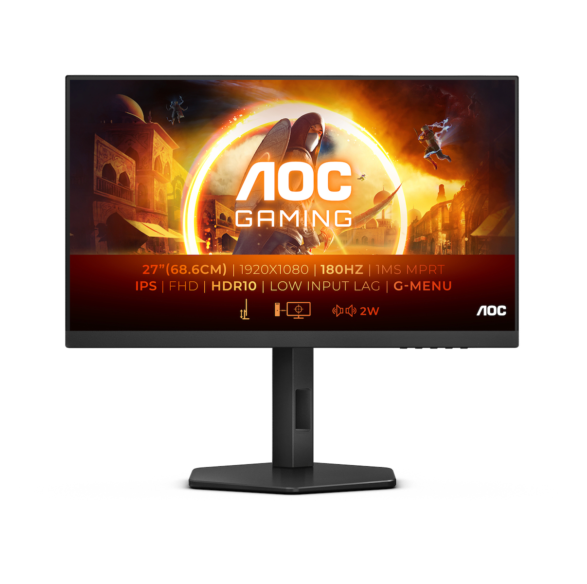 AOC 27G4X IPS Gaming Monitor 27 FHD 1920x1080 180Hz με Χρόνο Απόκρισης 1ms GTG