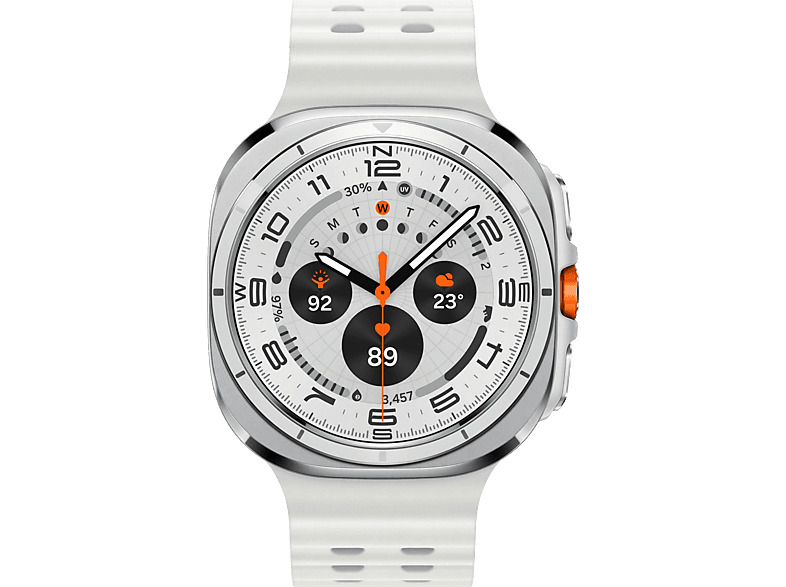 Samsung Galaxy Watch Ultra Titanium 47mm Αδιάβροχο με eSIM και Παλμογράφο Titanium White