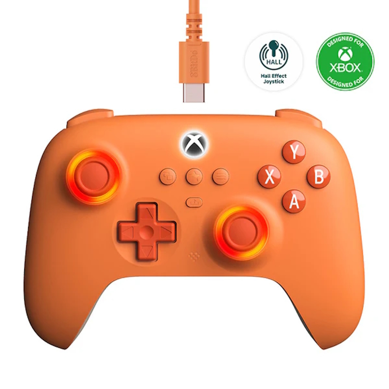 8Bitdo Ultimate C Ενσύρματο Gamepad για Xbox One / Xbox Series / PC Windows 10/11 Orange