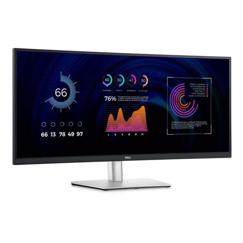 Dell P3424WE IPS Curved Monitor 34 QHD 3440x1440 με Χρόνο Απόκρισης 8ms GTG