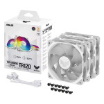 Asus TUF Gaming TR120 ARGB Case Fan με Σύνδεση 4-Pin PWM 3τμχ Λευκό