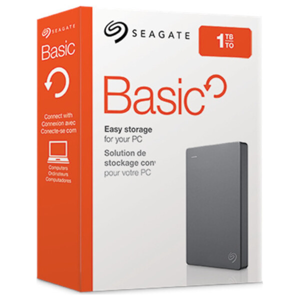 Seagate Basic USB 3.0 / USB 2.0 Εξωτερικός HDD 1.0TB 2.5 Μαύρο