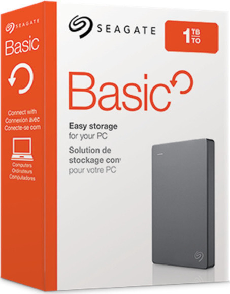 Seagate Basic USB 3.0 / USB 2.0 Εξωτερικός HDD 1.0TB 2.5 Μαύρο