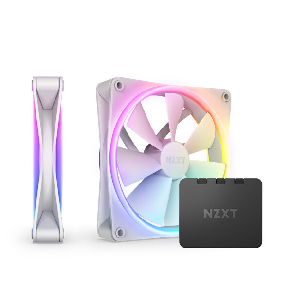 NZXT F140 RGB Duo Case Fan με Σύνδεση 4-Pin PWM 2τμχ Λευκό