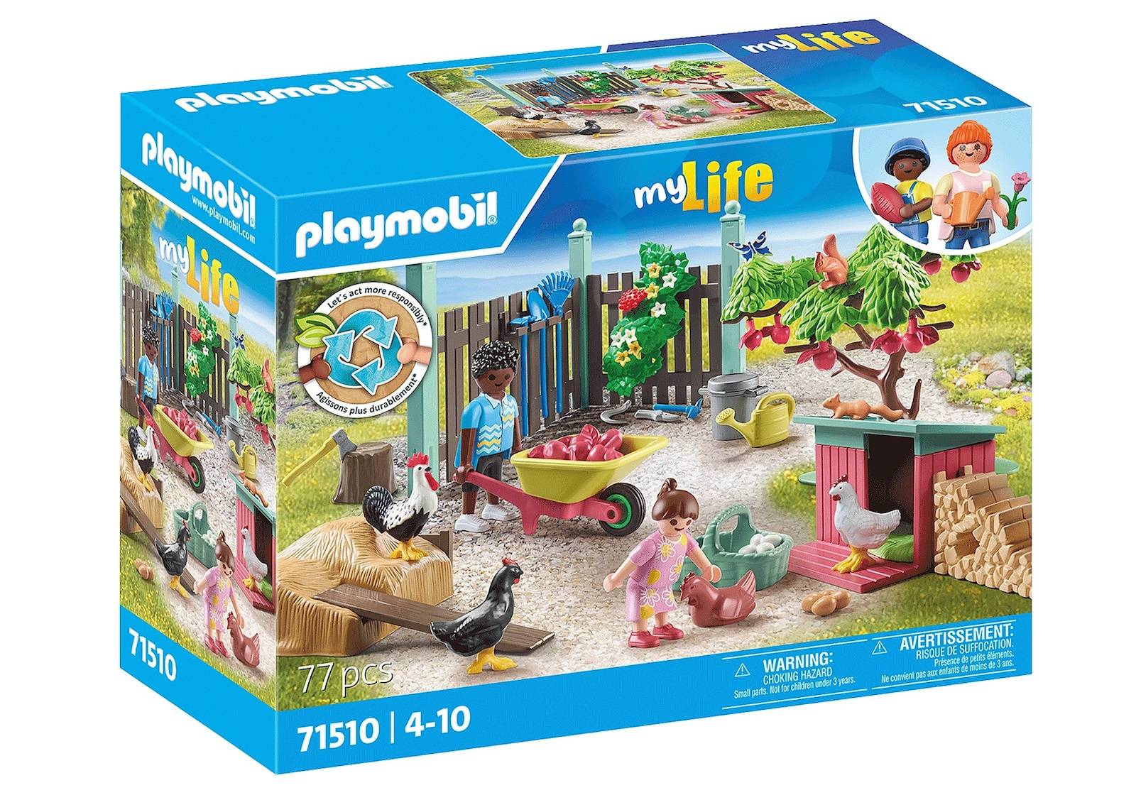 Playmobil MyLife Κήπος Εξοχικού Σπιτιού με Κοτέτσι για 4-10 ετών