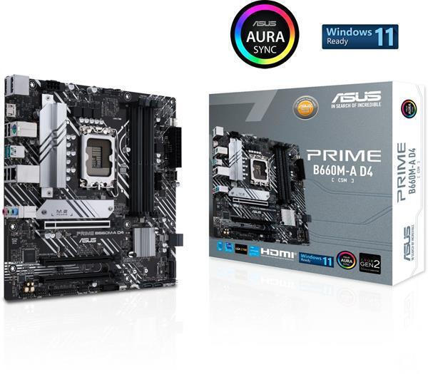 Asus Prime B660M-A D4-CSM Motherboard Micro ATX με Intel 1700 Socket