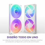 NZXT RF-U24HF-W1 Case Fan 240mm με ARGB Φωτισμό και Σύνδεση 4-Pin PWM / 4-pin NZXT RGB Λευκό