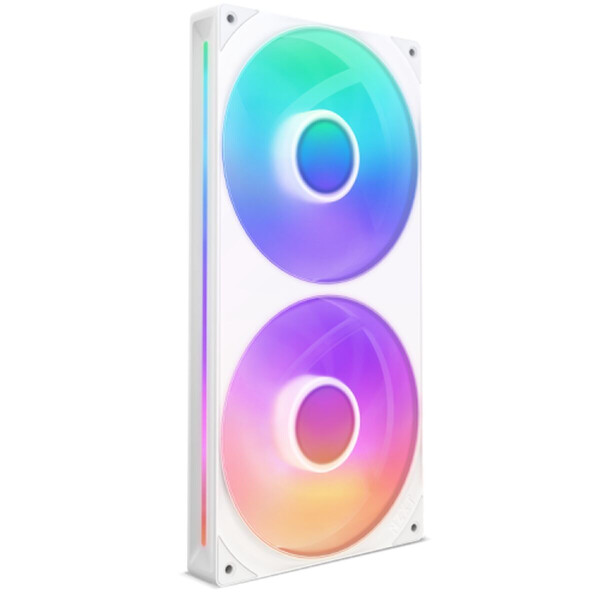 NZXT F280 RGB Core Case Fan με Σύνδεση 4-Pin PWM / 4-pin NZXT RGB Λευκό