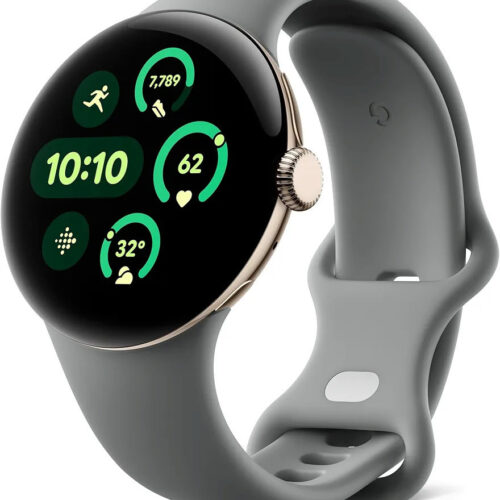 Google Pixel Watch 3 Aluminium 45mm Αδιάβροχο με Παλμογράφο Matte Hazel Aluminum Case / Hazel Active Band