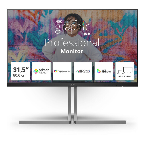AOC U32U3CV IPS HDR Monitor 32 4K 3840x2160 με Χρόνο Απόκρισης 4ms GTG