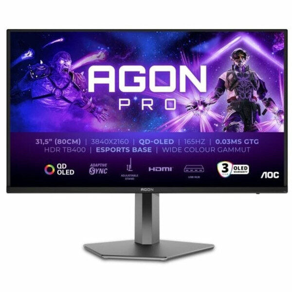 AOC AG326UD QD-OLED HDR Monitor 31.5 4K 3840x2160 165Hz με Χρόνο Απόκρισης 0.03ms GTG