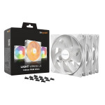 Be Quiet Light Wings LX Case Fan 140mm με ARGB Φωτισμό και Σύνδεση 3-Pin / 4-Pin PWM 3τμχ Λευκό