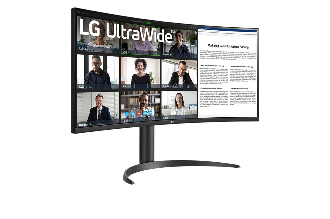 LG 34WR55QK-B Ultrawide VA HDR Curved Monitor 34 QHD 3440x1440 με Χρόνο Απόκρισης 5ms GTG