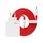 OnePlus Φορτιστής με Θύρα USB-A και Καλώδιο USB-C 100W Power Delivery Λευκός SUPERVOOC