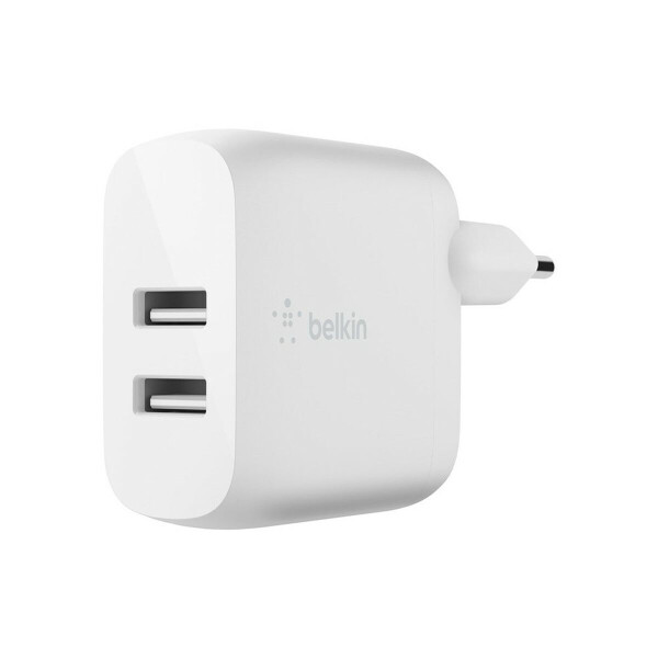 Belkin Φορτιστής Χωρίς Καλώδιο με 2 Θύρες USB-A 24W Λευκός Boost Charge