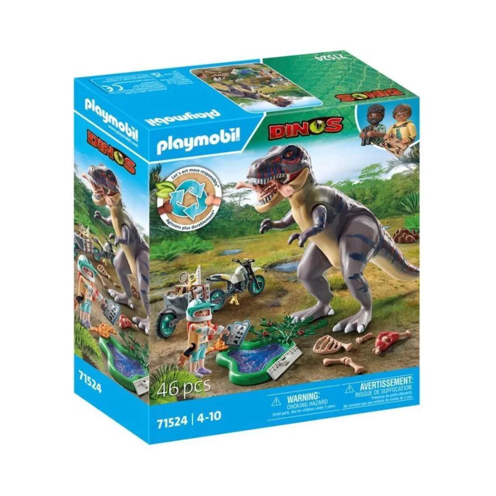Playmobil Dinos T-Rex και Εξερευνητής Με Μοτοσικλέτα για 4-10 ετών
