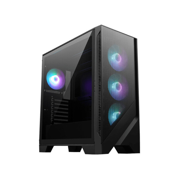 MSI MAG Forge 321r Airflow Gaming Midi Tower Κουτί Υπολογιστή με Πλαϊνό Παράθυρο και RGB Φωτισμό Μαύρο