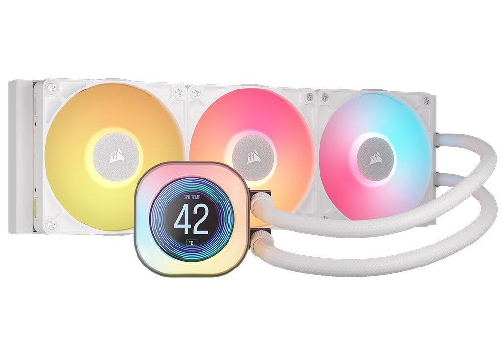 Corsair ICUE Link Titan RX Υδρόψυξη Επεξεργαστή Τριπλού Ανεμιστήρα 120mm για Socket AM4/AM5/1700 με RGB Φωτισμό Λευκή