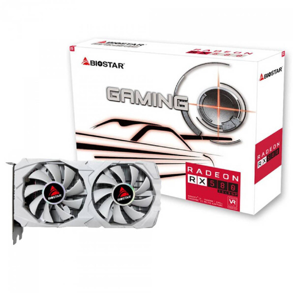 Biostar Radeon RX 580 8GB GDDR5 Gaming 2048sp White Κάρτα Γραφικών