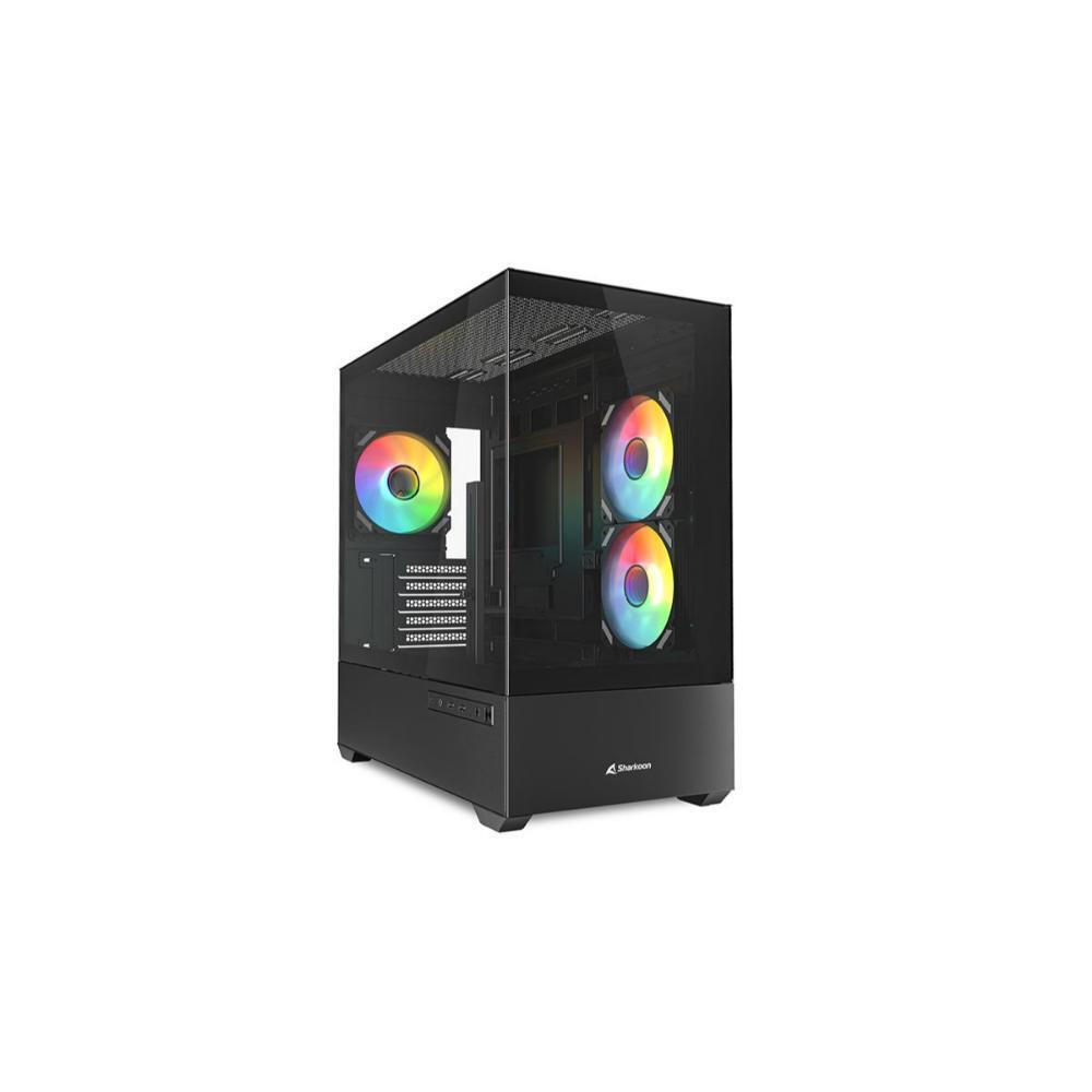 Sharkoon MK6 RGB Micro Tower Κουτί Υπολογιστή με Πλαϊνό Παράθυρο Μαύρο