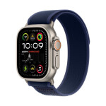 Apple Watch Ultra 2 2024 Titanium 49mm Αδιάβροχο με eSIM και Παλμογράφο Natural με Blue Trail Loop S/M