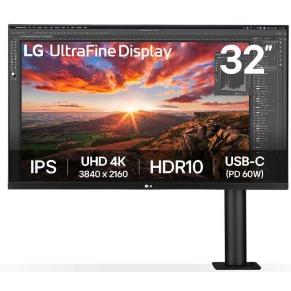 LG 32UN880K-B-B IPS HDR Monitor 31.5 4K 3840x2160 με Χρόνο Απόκρισης 5ms GTG