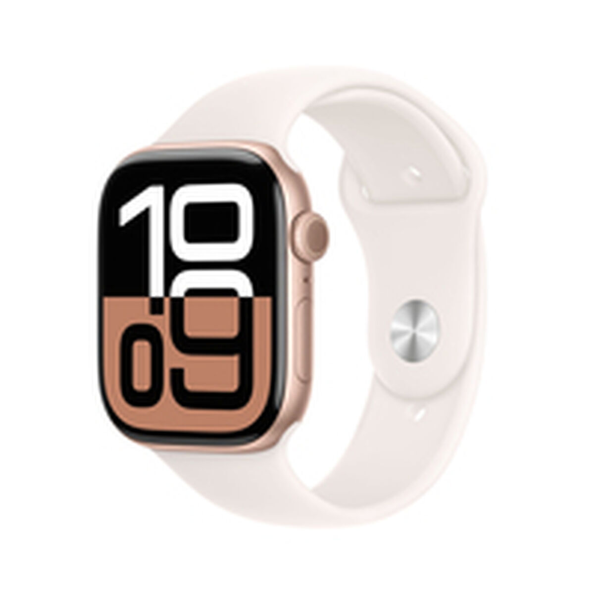 Apple Watch Series 10 Cellular Aluminium 46mm Αδιάβροχο με eSIM και Παλμογράφο Rose Gold με Light Blush Sport Band - S/M