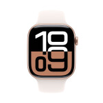 Apple Watch Series 10 Cellular Aluminium 46mm Αδιάβροχο με eSIM και Παλμογράφο Rose Gold με Light Blush Sport Band - S/M
