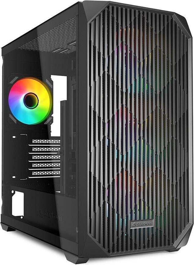 Sharkoon MK3 RGB Gaming Micro Tower Κουτί Υπολογιστή με Πλαϊνό Παράθυρο Μαύρο