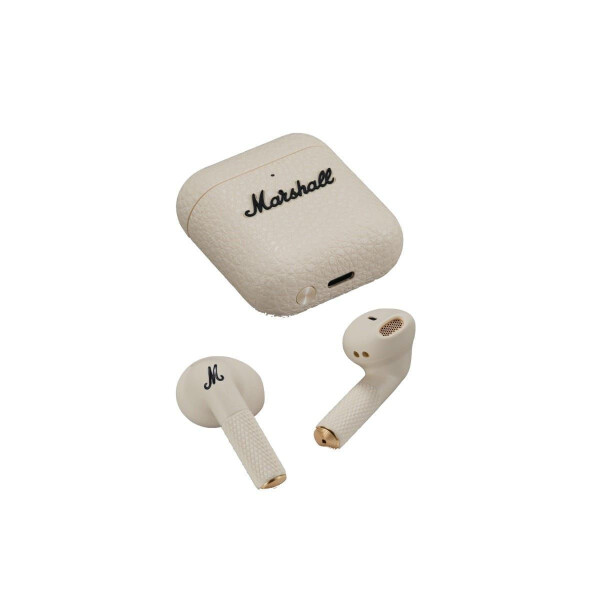 Marshall Minor IV Earbud Bluetooth Handsfree Ακουστικά με Αντοχή στον Ιδρώτα και Θήκη Φόρτισης Cream