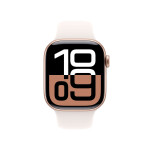 Apple Watch Series 10 Cellular Aluminium 42mm Αδιάβροχο με eSIM και Παλμογράφο Rose Gold με Light Blush Sport Band M/L