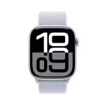 Apple Watch Series 10 Cellular Aluminium 46mm Αδιάβροχο με eSIM και Παλμογράφο Silver Aluminium / Blue Cloud