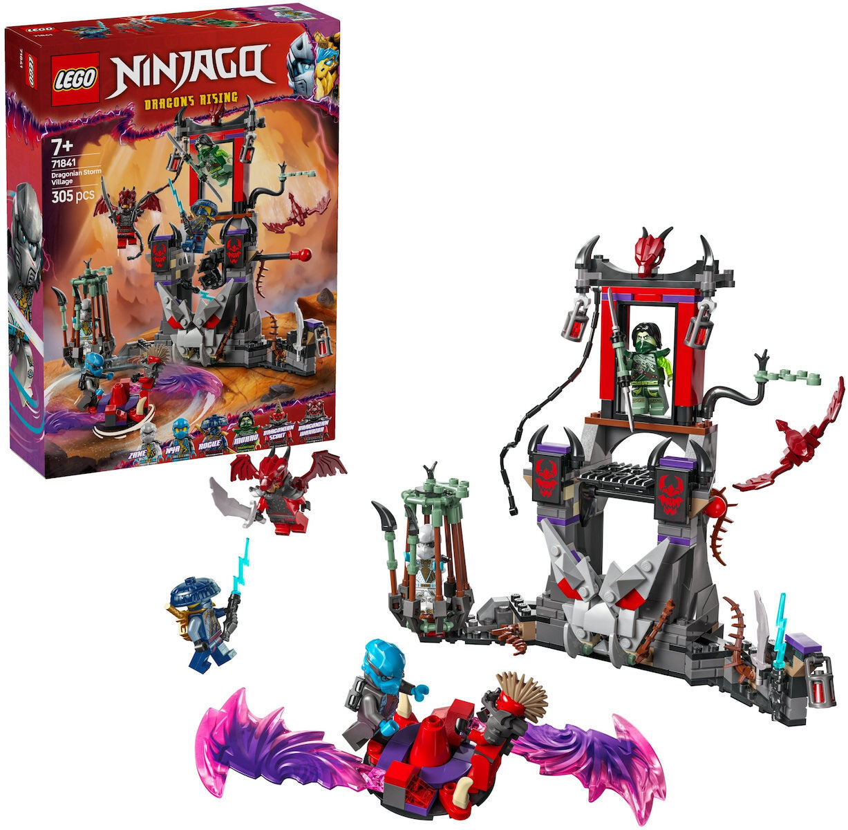 LEGO Ninjago Storm Dragon Village για 7 ετών Ετών 305τμχ Κωδικός 71841