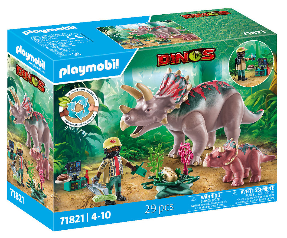 Playmobil Dinos Τρικεράτοπες Εξερευνητής για 4-10 ετών