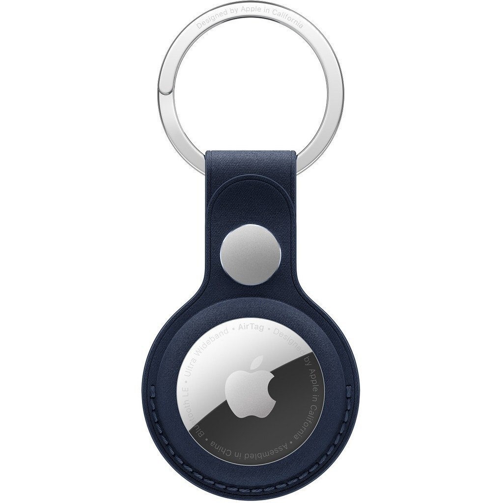 Apple Finewoven Key Ring Θήκη Μπρελόκ Δερμάτινη για AirTag Deep Blue